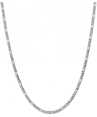 14k White Gold 3.5mm Figaro Chain Necklace - with Secure Lobster Lock Clasp 20.0 Inches $155.40 Necklaces