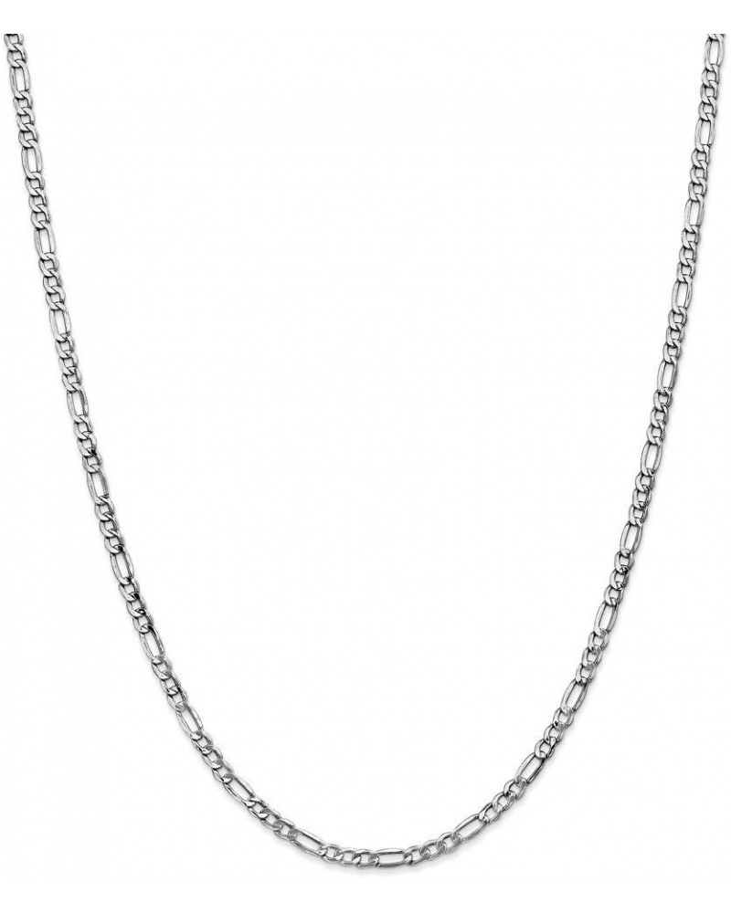 14k White Gold 3.5mm Figaro Chain Necklace - with Secure Lobster Lock Clasp 20.0 Inches $155.40 Necklaces