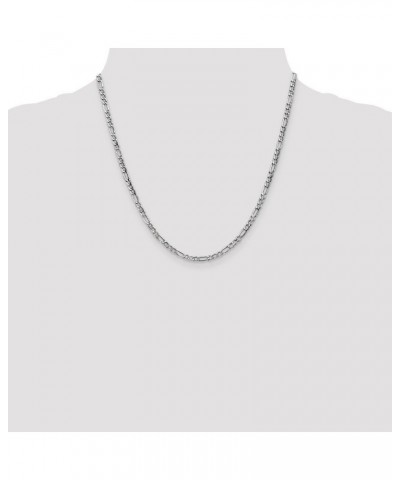 14k White Gold 3.5mm Figaro Chain Necklace - with Secure Lobster Lock Clasp 20.0 Inches $155.40 Necklaces