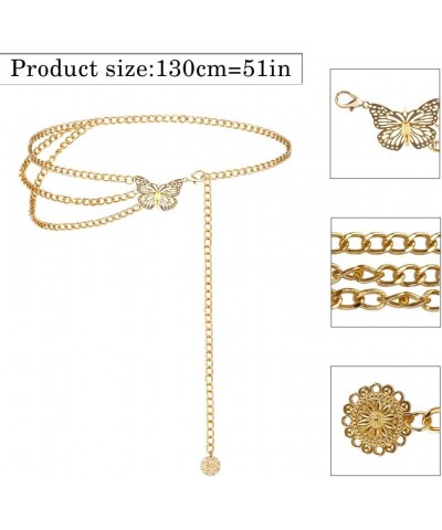 Chain Belt, Gold Belt, Waist Chain, Chain Belts for Women Fashion, Gold Chain Belt, Gold Belts for Women Gold Butterfly $6.88...