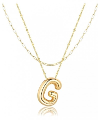 ??????? ????????? for Women Girl, Dainty Gold ??????? ?????? ?????? ????????, 14K Gold Plated Layered Necklaces Puffy Name Pe...