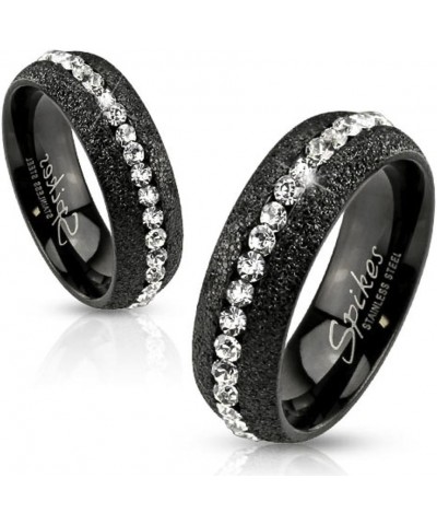 His Hers 4 Piece Black Ion Plated Stainless Steel Wedding Engagement Ring Band Set Size Women's 10 Men's 05 $16.25 Sets