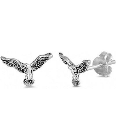 Tiny Eagle Stud Earrings 925 Sterling Silver Choose Color Sterling Silver $7.50 Earrings