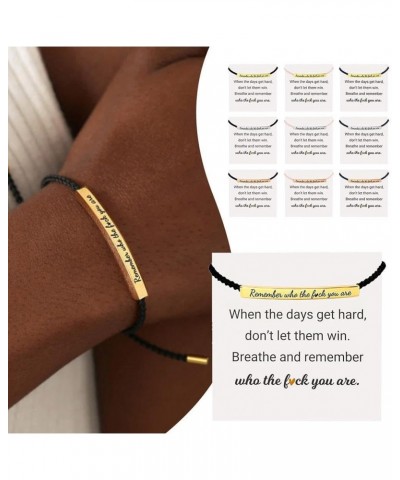 Remember Who You Are Motivational Tube Bracelet, Inspirational Bracelets Braided Tube Bracelets for Women, Motivational Encou...