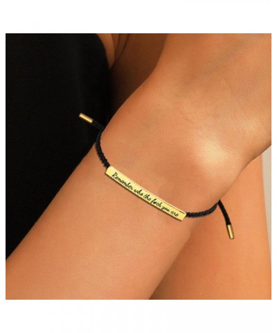 Remember Who You Are Motivational Tube Bracelet, Inspirational Bracelets Braided Tube Bracelets for Women, Motivational Encou...