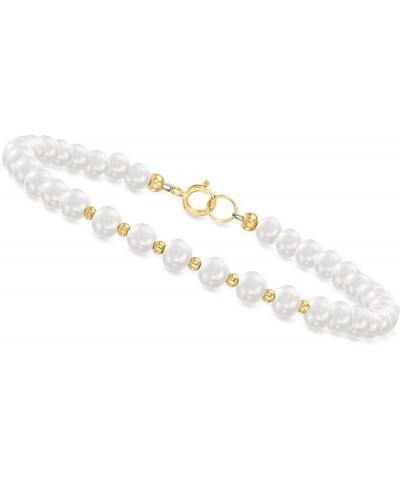 Canaria 4-5mm Cultured Pearl Bead Bracelet in 10kt Yellow Gold 7.0 Inches $43.68 Bracelets