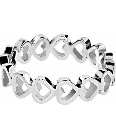 ELYA Women's Stainless Steel Open Heart Infinity Ring (5 mm) - Size 5-9 $10.78 Rings