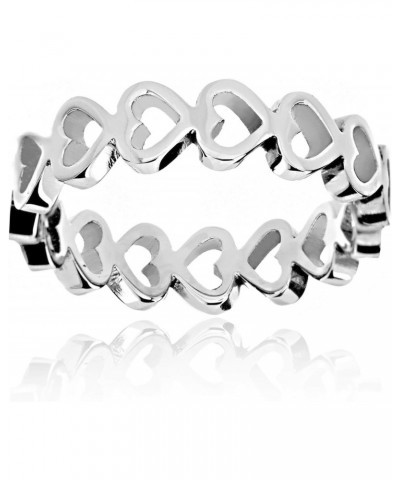 ELYA Women's Stainless Steel Open Heart Infinity Ring (5 mm) - Size 5-9 $10.78 Rings