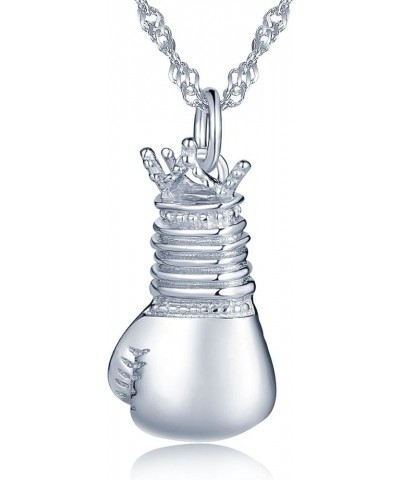 925 Sterling Silver Sports Pendant Necklace for Women/Girls/Children with 45cm Chain Boxing Glove $9.85 Necklaces