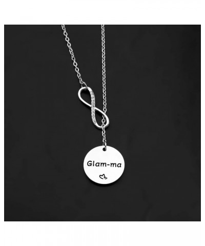 Grandma Necklace Grandma Lariat Y Necklace Mother's Day Gift Family Jewelry Birthday Gifts for Grandma Glam-ma NE $9.48 Neckl...