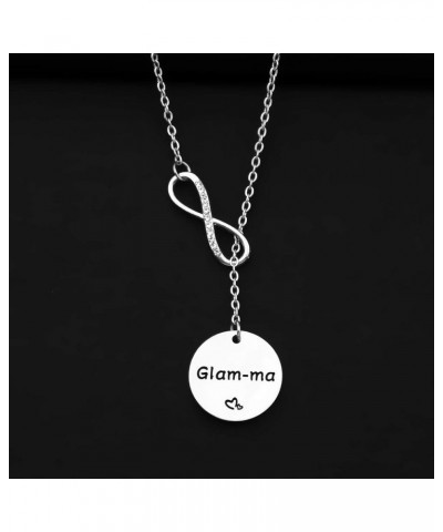 Grandma Necklace Grandma Lariat Y Necklace Mother's Day Gift Family Jewelry Birthday Gifts for Grandma Glam-ma NE $9.48 Neckl...