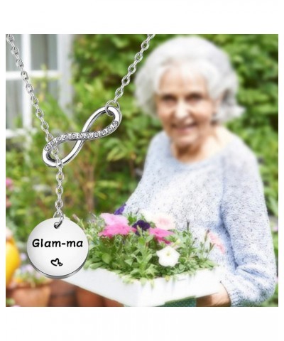 Grandma Necklace Grandma Lariat Y Necklace Mother's Day Gift Family Jewelry Birthday Gifts for Grandma Glam-ma NE $9.48 Neckl...